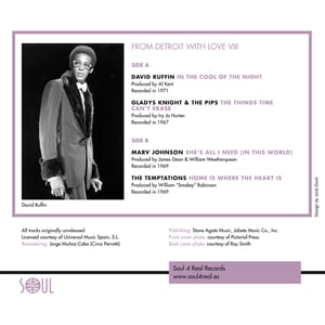 Image of Detroit With Love VIII-David Ruffin/Gladys Knight & The Pips/Marv Johnson/Temptations-Mailing 8/12