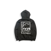 Image 2 of KIDS OTB THROWIE ZIP HOOD - BLK