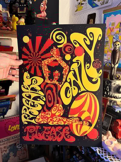 Image of 'FREAKS ONLY' A3 PRINT