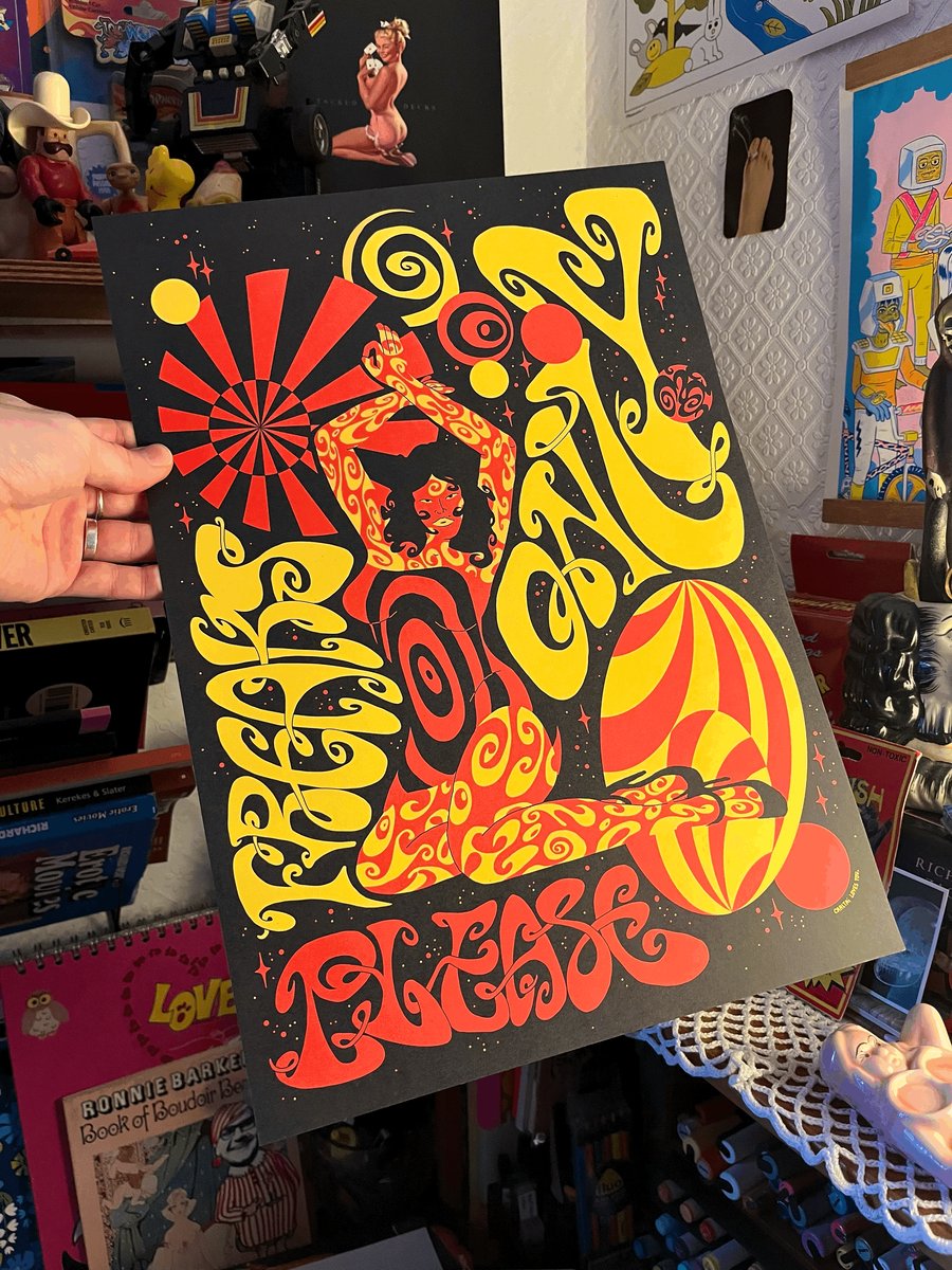 Image of 'FREAKS ONLY' A3 PRINT