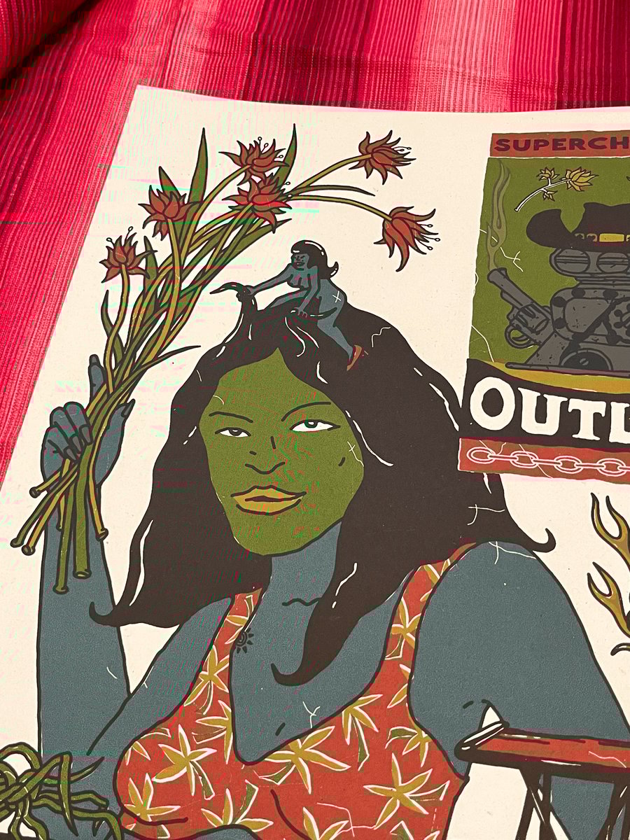 Image of 'SUPERCHARGED OUTLAW' A3 PRINT