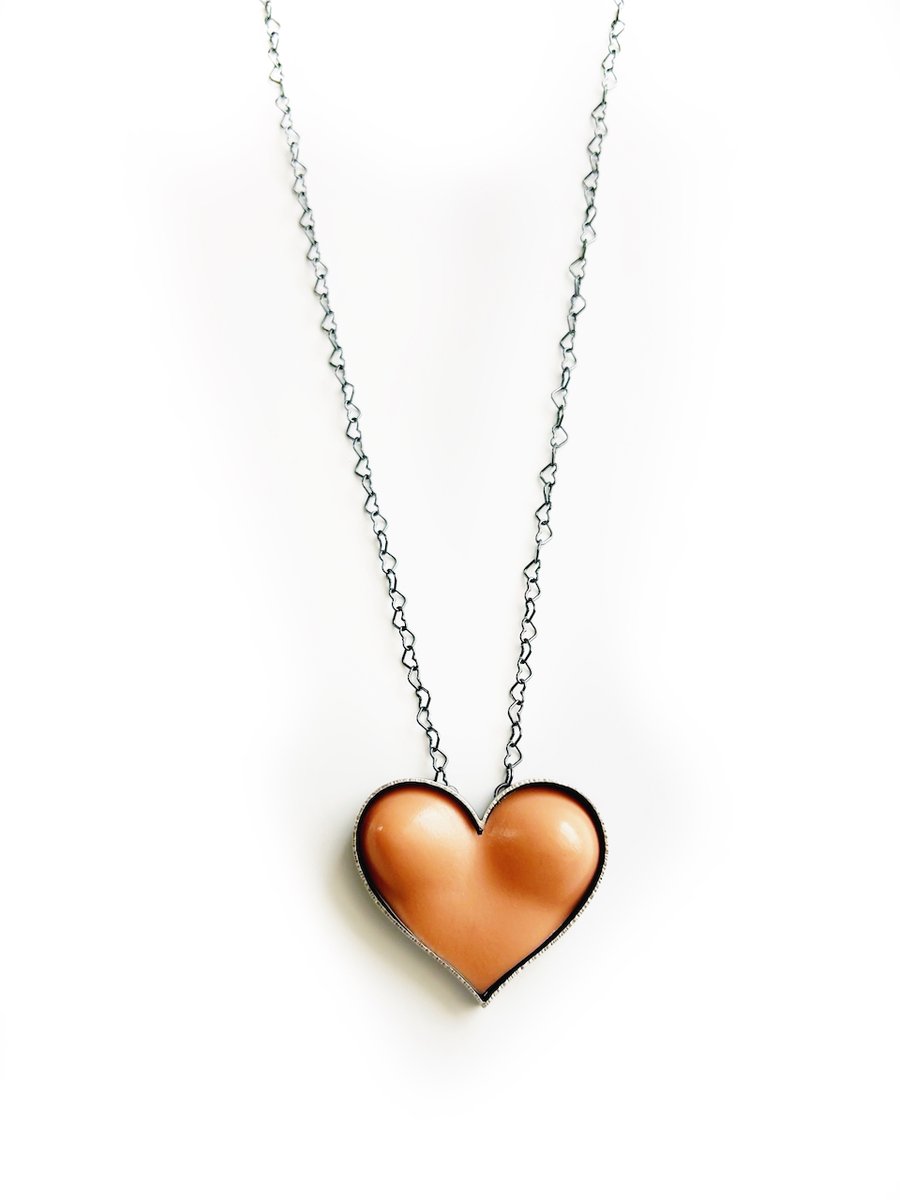 Image of Bust Heart Necklace