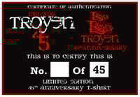 Image 4 of Limited  Edition 45th Anniversary T-Shirt (S)