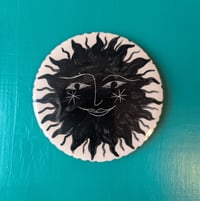 Image 1 of Sunface handpainted tile coaster
