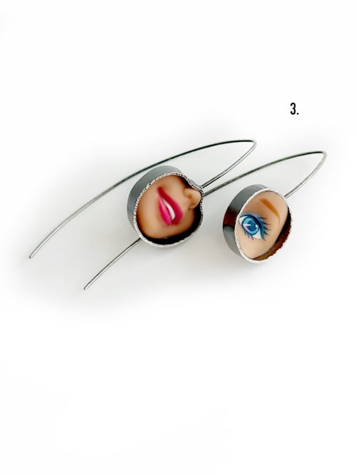 Image of Smile & Eye Pull-Thru Earrings