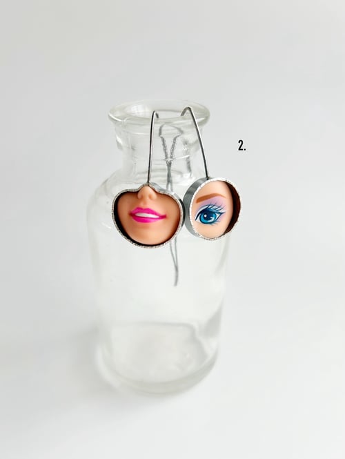 Image of Smile & Eye Pull-Thru Earrings