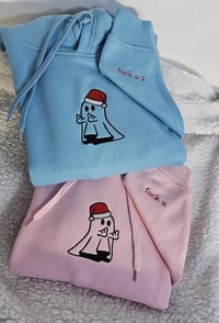 Image 6 of  Ghost Middle Finger Christmas Hoodies