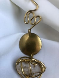 Image 3 of Oracle Flow Choker - Brass & Clear Quartz 