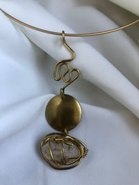 Image 4 of Oracle Flow Choker - Brass & Clear Quartz 