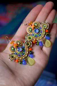 Image 1 of Mini Earrings - 70s wallpaper - Fermoirs Argent 925 