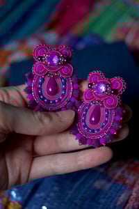 Image 2 of Magenta Darling  - Boucles à fermoirs CLIPS