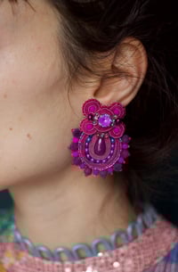 Image 3 of Magenta Darling  - Boucles à fermoirs CLIPS