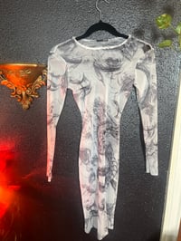 Dragon White sheer midi 