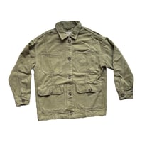 Image 2 of Veste en jean kaki - Fleurs