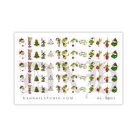Image 2 of GRINCH CREW CHRISTMAS NAIL DECALS 