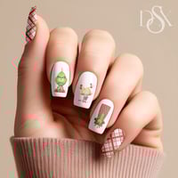 Image 1 of 2018 GRINCH CHRISTMAS NAIL DECALS 