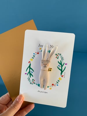 Image of Carte Joyeux Noël, mon petit lapin