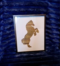 Image 2 of Tweed silhouette equine artwork