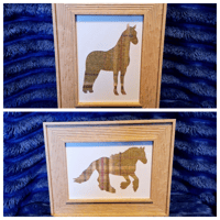 Image 1 of Tweed silhouette equine artwork (small)
