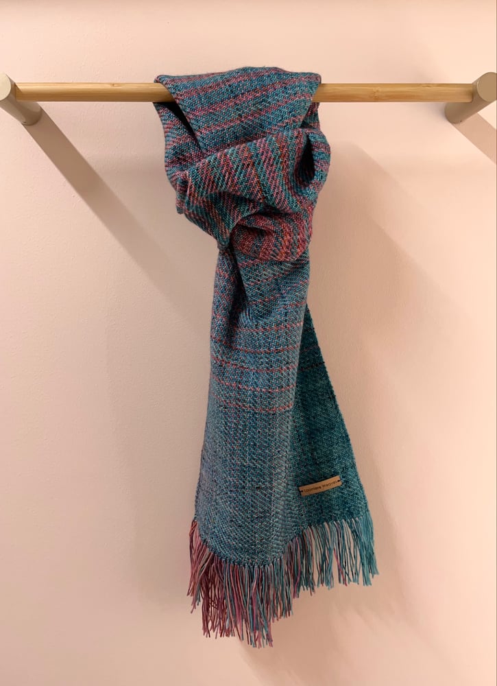 Image of Teal & Foxglove Pink Graduated Scarf