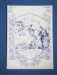 Image 2 of Renard polaire carte postale/Arctic fox postcard