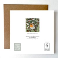 Image 2 of ROBIN AND SNOWDROP GREETING CARD