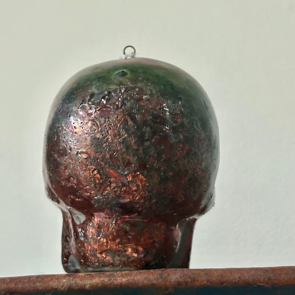 Image of Metallic Raku Skull 💀 