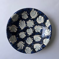 Image 1 of Cobalt Floral Pasta Bowl