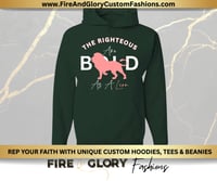 Image 3 of Pink Righteous Bold As Lion - Custom Hoodie - FaithWear | Customer Apparel