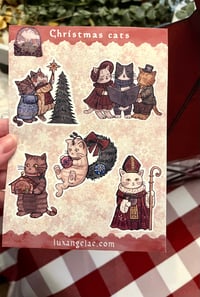 Image 1 of Christmas kitty sticker sheet