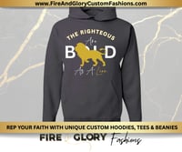 Image 4 of Gold Righteous Bold As Lions - Custom Hoodie - FaithWear | Custom Apparel