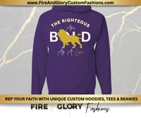 Image 5 of Gold Righteous Bold As Lions - Custom Hoodie - FaithWear | Custom Apparel