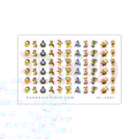 Image 2 of POOH BEAR HOLIDAY CHRISTMAS NAIL DECALS 