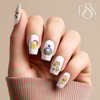 Image 1 of POOH BEAR HOLIDAY CHRISTMAS NAIL DECALS 
