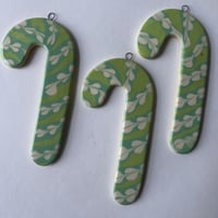 Image 2 of Winter Green Candy Cane Ornament 