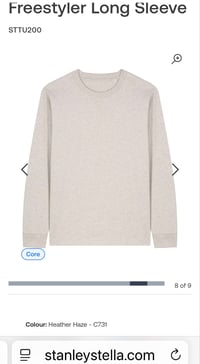 Image 3 of Heather haze long sleeve t shirt