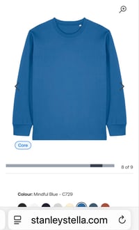 Image 3 of Mindful blue long sleeve t shirt