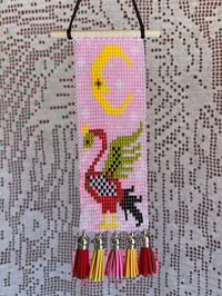 peacock beaded tapestry