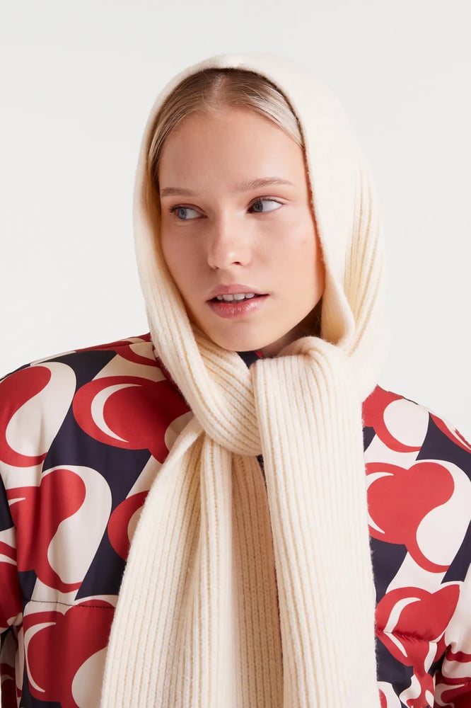 Image of Gorro beanie punto fino blanco