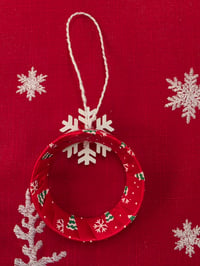Image 2 of Red Snowflake ornament 