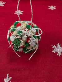 Image 1 of Multi color Snowflake ball ornament 