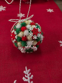 Image 2 of Multi color Snowflake ball ornament 