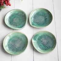 Image 6 of Spoon Rest, Shimmering Green Glaze, Dish for Your Coffee Station, Made in USA