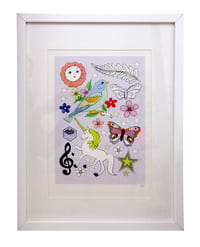 Image 6 of Tattoo & Playtime Glitter Hand Decorated Mounted Prints - Various Styles
