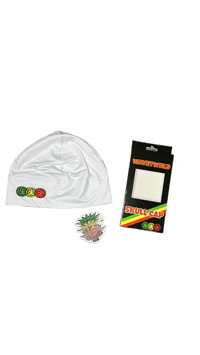 Image 2 of WAVEYWRLD RASTA SKULL CAP