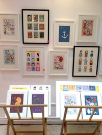 Image 1 of Tattoo & Playtime Glitter Hand Decorated Mounted Prints - Various Styles