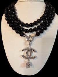 Image 1 of The “VIVY” Crossbody Onyx with UPCYCLED CC CHARM