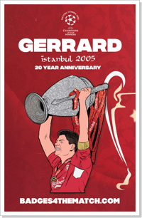 Steven Gerrard - Champions League Final 2005 - Pin Badge (RARE)