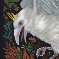 Image 3 of Raven Diptych in gold frame