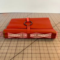 Image 2 of Red Smooth Leather Wrap Journal 